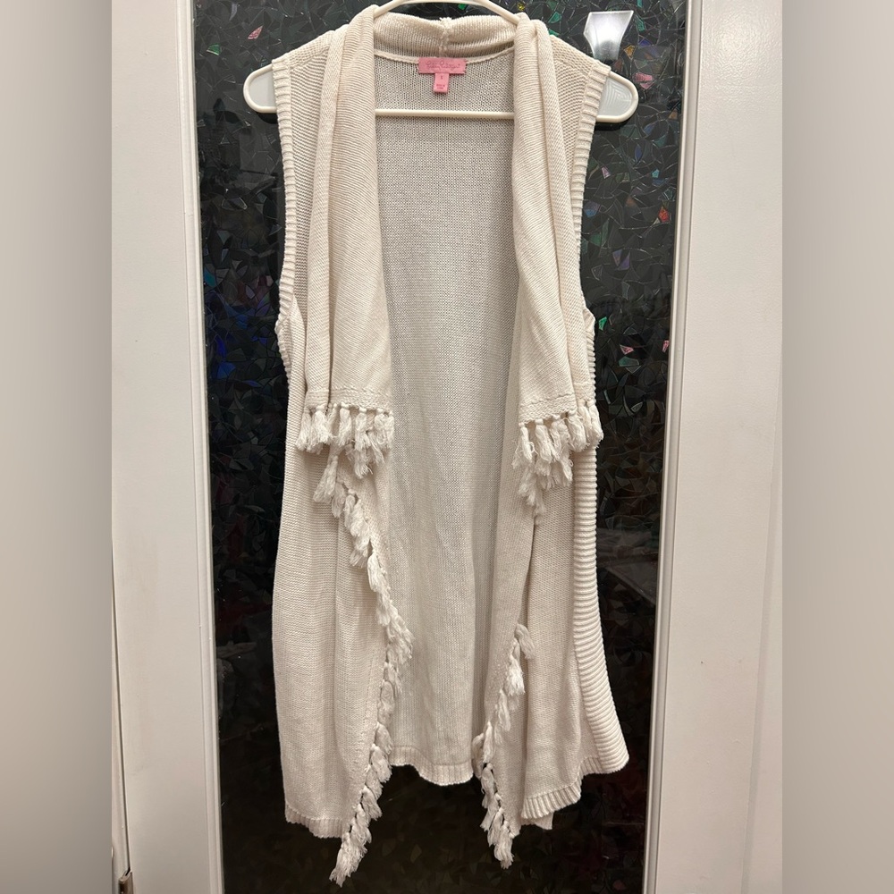 Lilly Pulitzer Cream Knit Cardigan (B8)